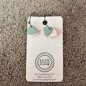 hoop earrings with heart charms